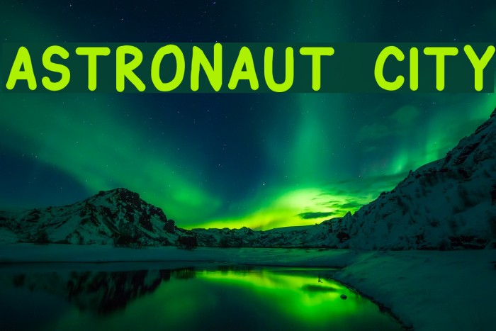 Astronaut City Шрифта examples