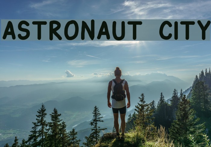 Astronaut City Шрифта examples