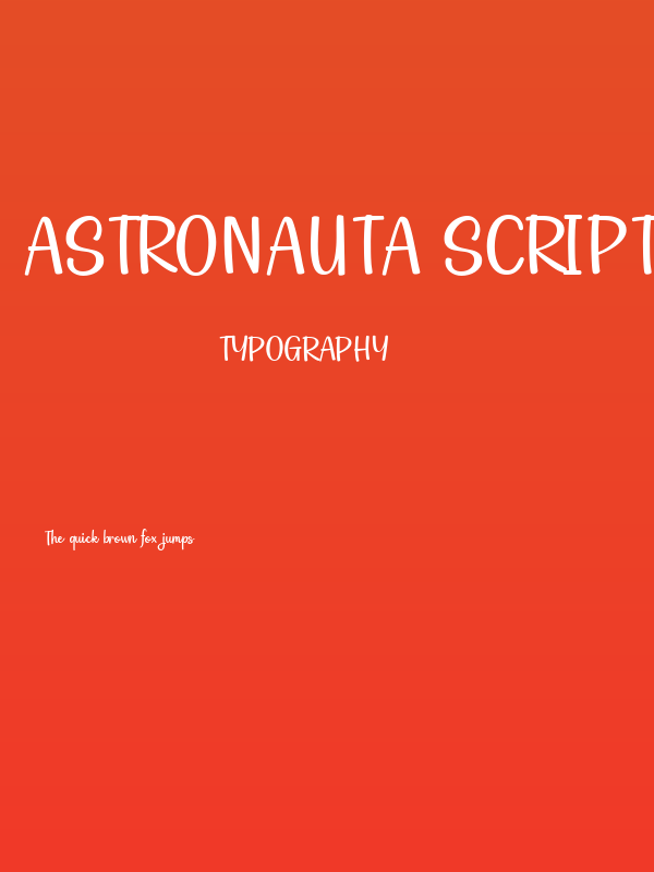 Astronauta Script Regular Poster