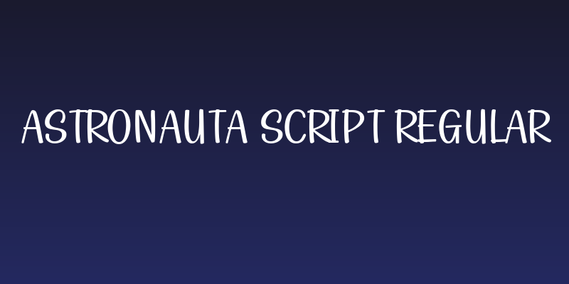 Astronauta Script Regular Social Header