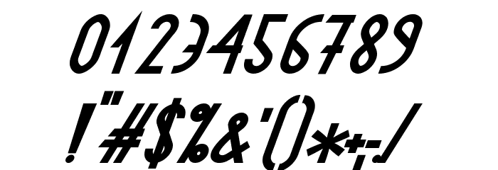 AstronmicaBoldItalic Font OTHER CHARS