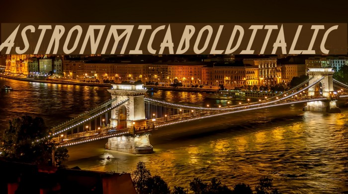 AstronmicaBoldItalic Font examples