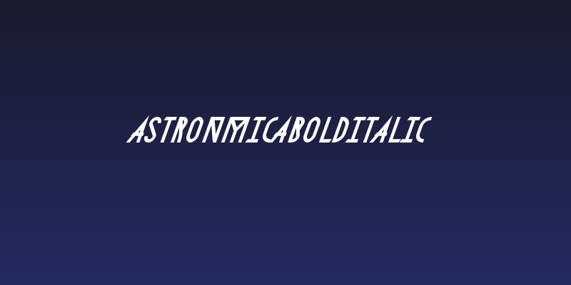 AstronmicaBoldItalic Social Header