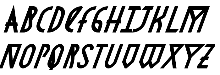 AstronmicaBoldItalic Font LOWERCASE