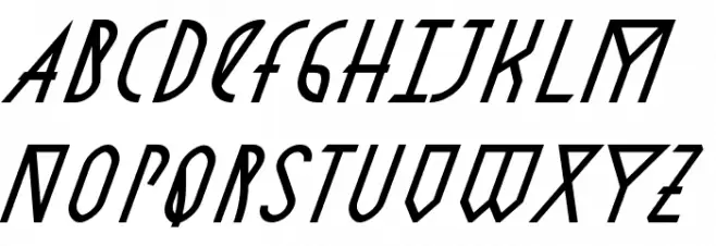 AstronmicaItalic फ़ॉन्ट अपरकेस