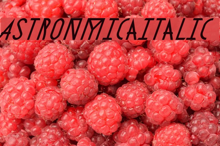 AstronmicaItalic Font examples