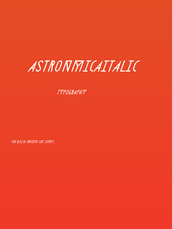 AstronmicaItalic Poster