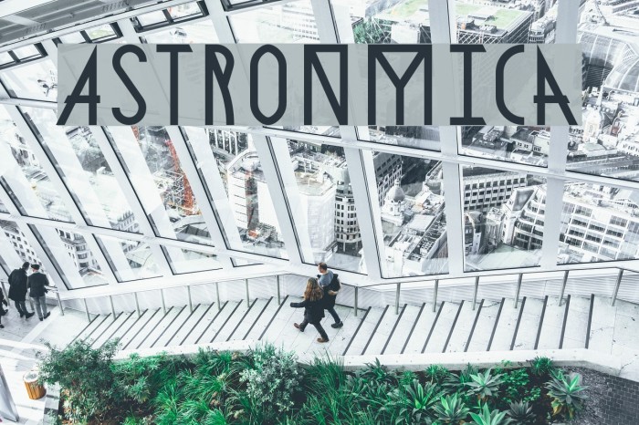 Astronmica Font examples