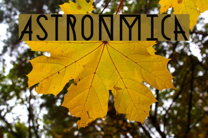 Astronmica Font examples