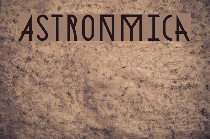 Astronmica Font examples