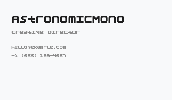AstronomicMono Business Card