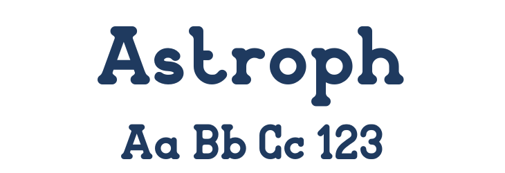 Astroph Font Preview