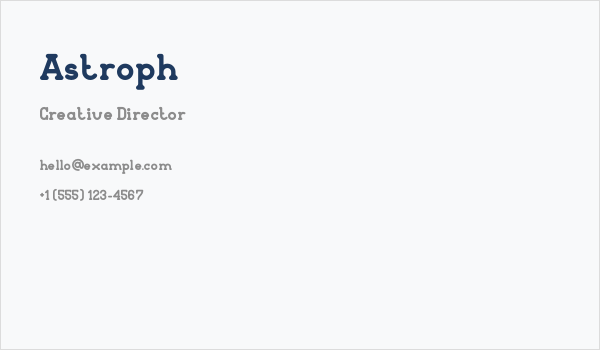 Astroph Business Card
