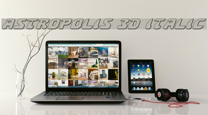 Astropolis 3D Italic Font examples