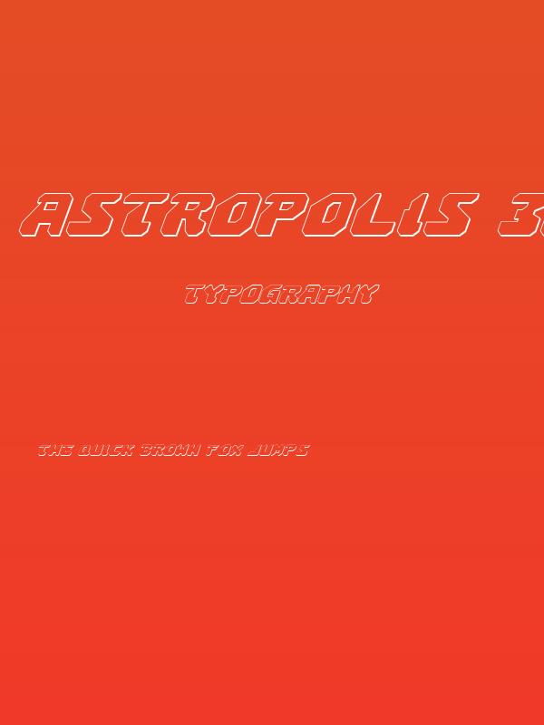 Astropolis 3D Italic Poster