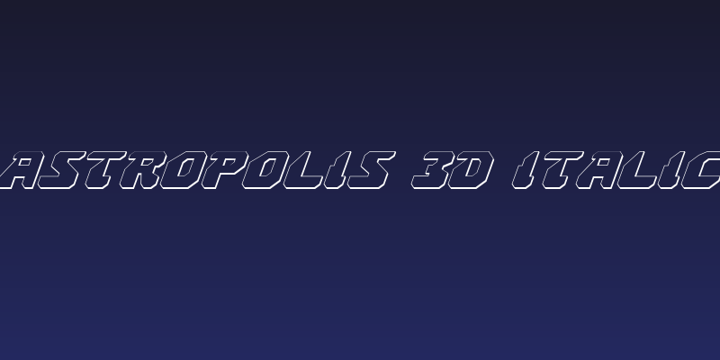 Astropolis 3D Italic Social Header