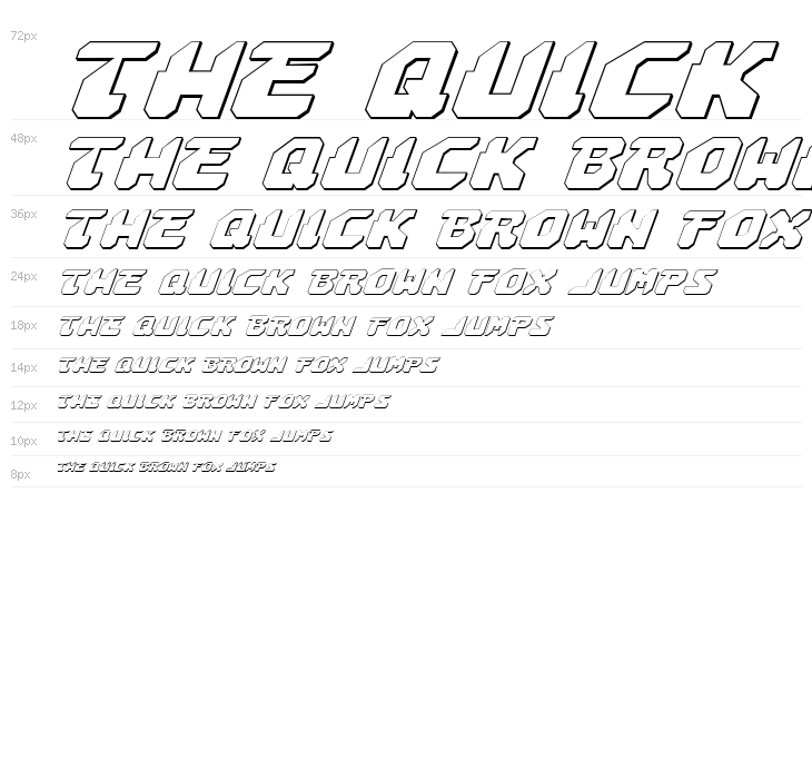 Astropolis 3D Italic Waterfall