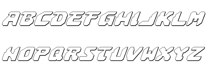 Astropolis 3D Italic Font LOWERCASE