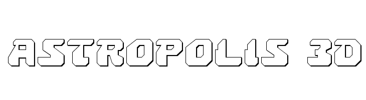 Astropolis 3D  font caratteri gratis