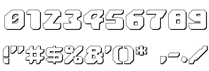 Astropolis 3D Font OTHER CHARS