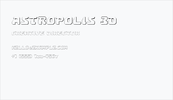 Astropolis 3D Business Card