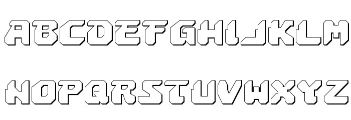 Astropolis 3D Font LOWERCASE