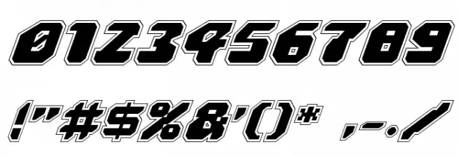 Astropolis Academy Italic フォント その他の文字