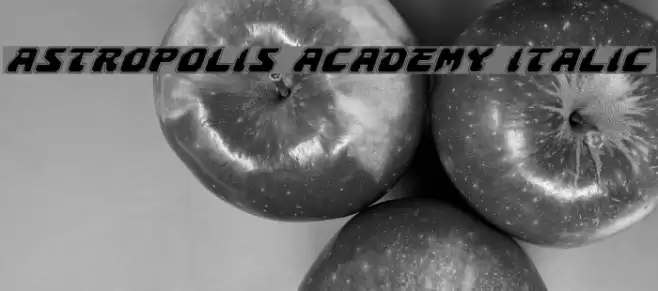 Astropolis Academy Italic フォント examples