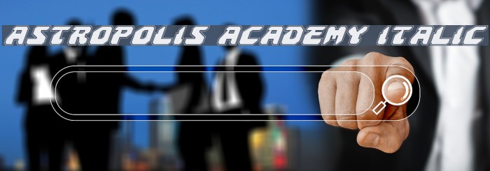 Astropolis Academy Italic Font examples