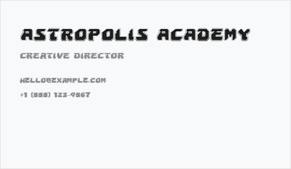 Astropolis Academy Business Card