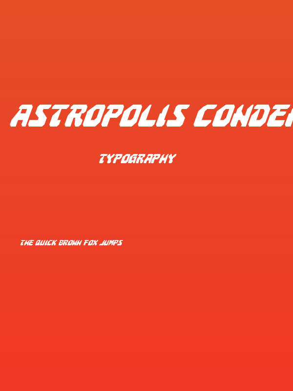 Astropolis Condensed Italic Poster