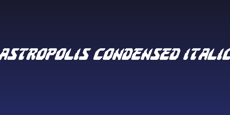 Astropolis Condensed Italic Social Header