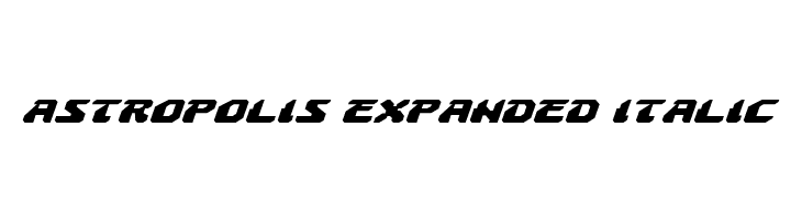 Astropolis Expanded Italic Font