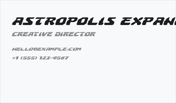 Astropolis Expanded Italic Business Card