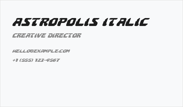 Astropolis Italic Business Card