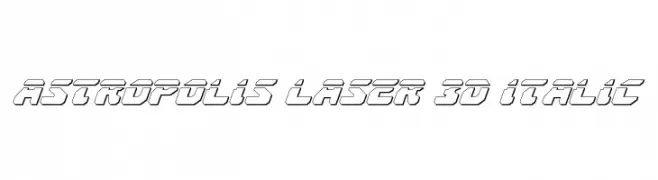 Astropolis Laser 3D Italic  Fuentes Gratis Descargar