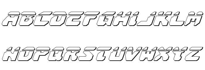 Astropolis Laser 3D Italic Font LOWERCASE