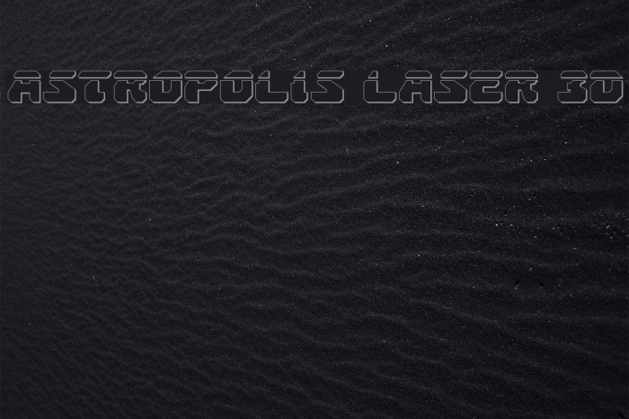 Astropolis Laser 3D Font examples