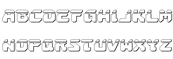 Astropolis Laser 3D Font LOWERCASE