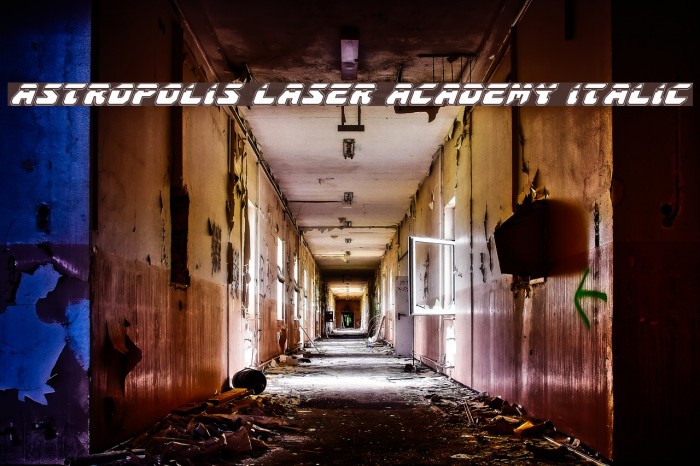 Astropolis Laser Academy Italic フォント examples