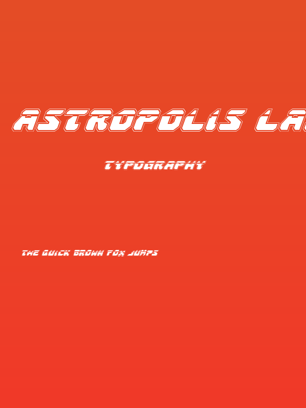 Astropolis Laser Academy Italic Poster