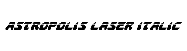 Astropolis Laser Italic  Скачать бесплатные шрифты