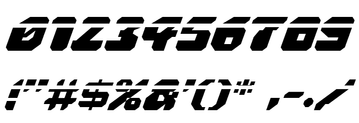 Astropolis Laser Italic Font OTHER CHARS