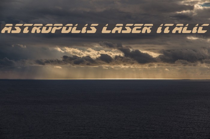 Astropolis Laser Italic Font examples