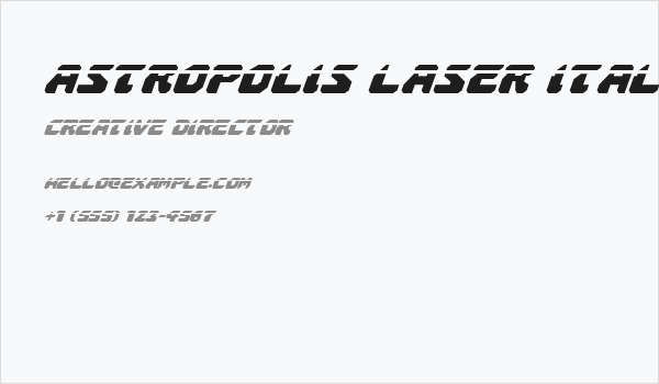 Astropolis Laser Italic Business Card