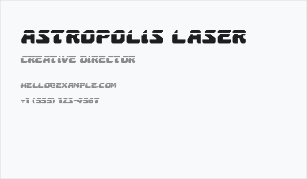 Astropolis Laser Business Card