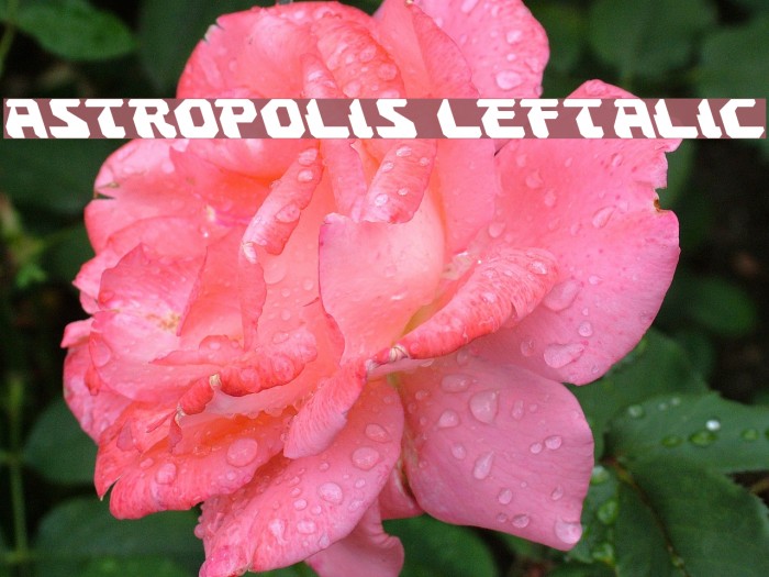 Astropolis Leftalic फ़ॉन्ट examples