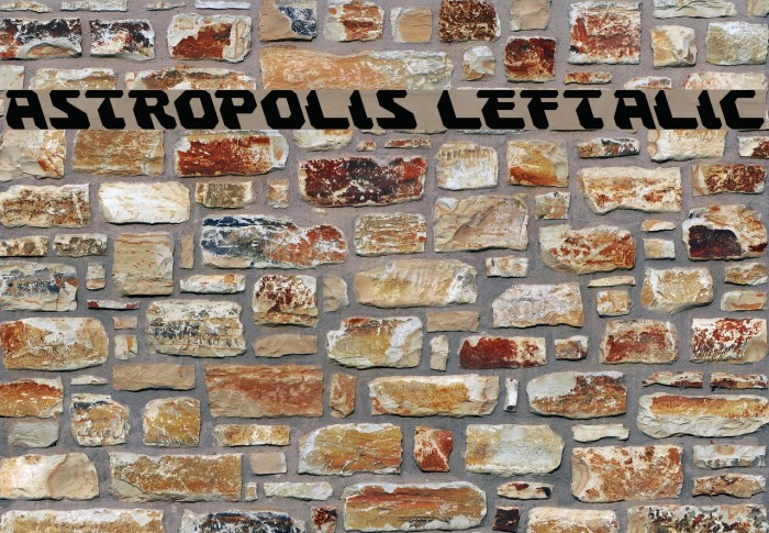 Astropolis Leftalic फ़ॉन्ट examples