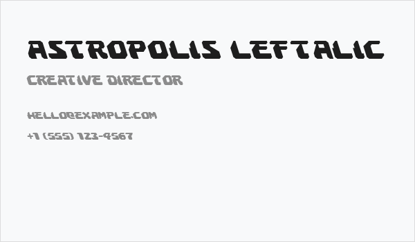Astropolis Leftalic Business Card
