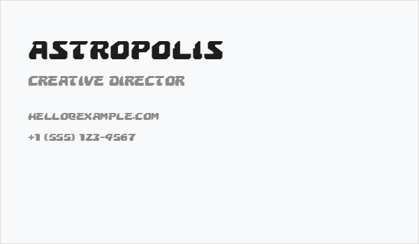 Astropolis Business Card